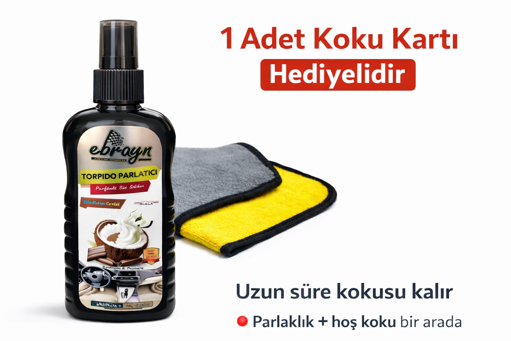Ebrayn Torpido Parlatıcı +Oto Kokusu ve Mikrofiber Bez Hediyeli
