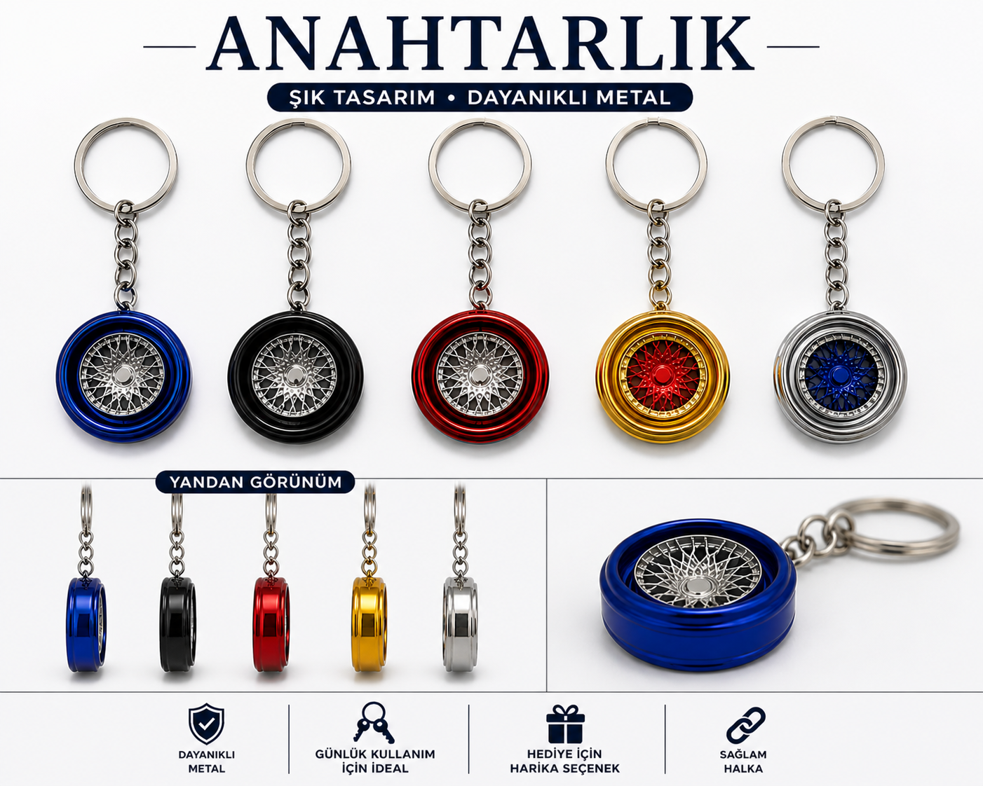Metal BBS Jant Anahtarlık