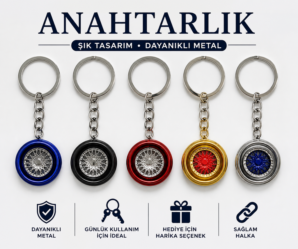Metal BBS Jant Anahtarlık