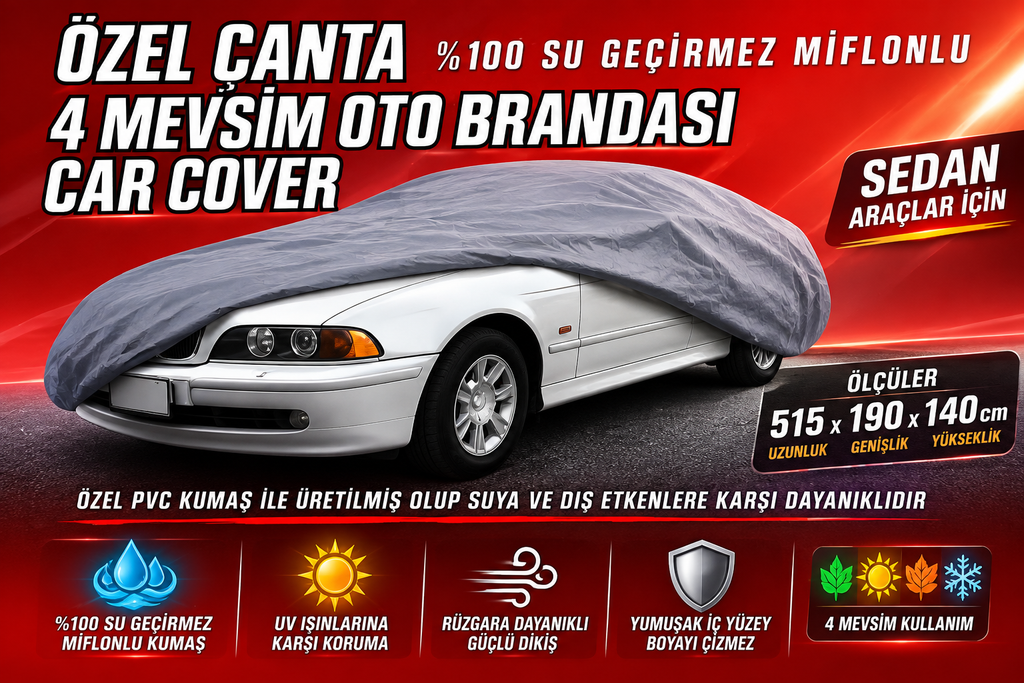 Araç brandası yazlık kışlık sedan-hachback