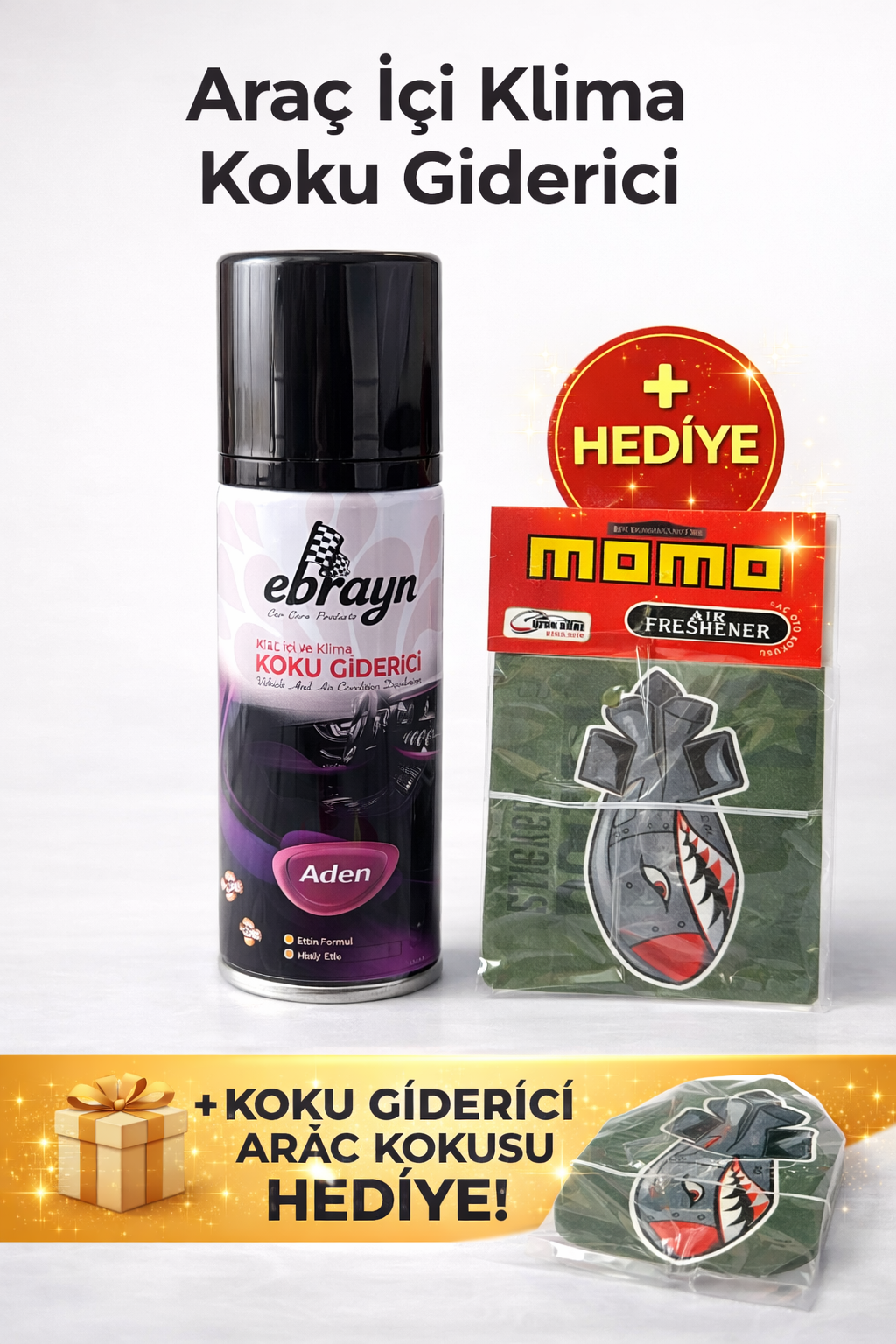 Ebrayn Klima Temizleyici Koku Bombası | Oto Koku Kartı Hediyeli 🎁